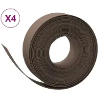 vidaXL Rasenkanten 4 Stk. Braun 10 m 15 cm Polyethylen