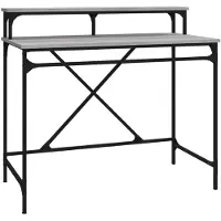 vidaXL Schreibtisch Grau Sonoma 100x50x90 cm Holzwerkstoff und Eisen