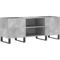 vidaXL Plattenschrank Betongrau 121x38x48 cm Holzwerkstoff