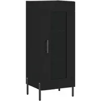 vidaXL Sideboard Schwarz 34,5x34x90 cm Holzwerkstoff