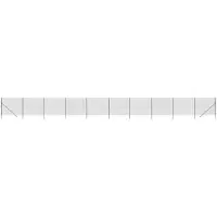 vidaXL Maschendrahtzaun Anthrazit 1,6x25 m Verzinkter Stahl