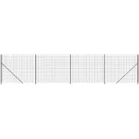 vidaXL Maschendrahtzaun mit Bodenflansch Anthrazit 2x10 m