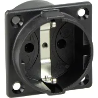 As Schwabe as-Schwabe Schutzkontakt-Einbaudose Schwarz mit Klappdeckel 230V 16A IP54