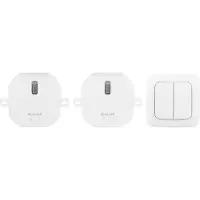 Smartwares SH4-99562 Funk-Wandschalter-Set, Dimmer & Schalter, 30 m, Montierbar, Tasten, Kabellos, Weiß, 433.92 MHz