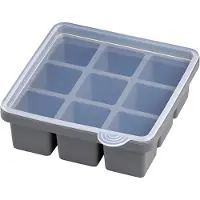 Aps Eiswürfelform, (Set, 2 St.), inkl. transparentem Deckel, 4x4x4 cm, für bis zu 9 Eiswürfel