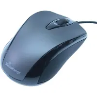 MediaRange MROS201, Beidhändig, Optisch, USB Typ-A, 1000 DPI, Schwarz, Grau