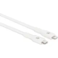 Manhattan 394505, Weiß, USB C, Lightning, 0,5 m, Männlich, Männlich