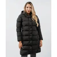Colmar Damen lange Winterjacke mit Kapuze aus Synthetik Schwarz