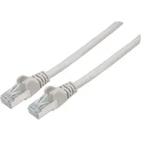 Intellinet Netzwerkkabel mit Cat6a-Stecker und Cat7-Rohkabel, S/FTP, 100% Kupfer, LS0H, 15 m, grau, 15 m, Cat7, S/FTP (S-STP), RJ-45, RJ-45, Grau