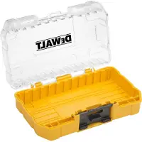 DeWalt Kleiner TOUGHCASE Koffer inkl. Schüttbox und Halterungen für 25mm und 57mm Schrauberbits, leer zum Nachfüllen DT70801-QZ