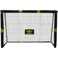 Umbro Fußballtor - Fussballtor 240 x 160 x 8 cm - Fußball Tor - Fussballtore für Garten Kinder und Erwachsene - Fussball Trainingszubehör für Innen und Außen - Metall - Schwarz/Gelb