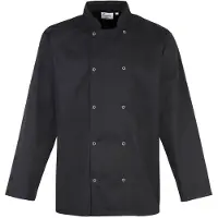 Premier Kochjacke mit Druckknöpfen Langarm
