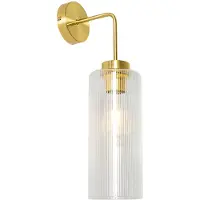 QAZQA Art-Deco-Wandleuchte Gold mit Glas - Laura