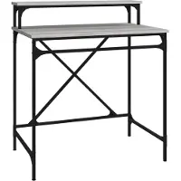 vidaXL Schreibtisch Grau Sonoma 80x50x90 cm Holzwerkstoff und Eisen