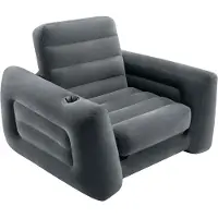 Intex Aufblasbarer Sessel Ausziehbar 117x224x66 cm Dunkelgrau