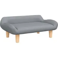 vidaXL Hundebett Hellgrau 70x40x24 cm Stoff