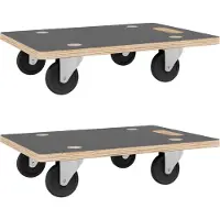 vidaXL Transportroller 2 Stk. Rechteckig 80x55x11,5 cm 250 kg