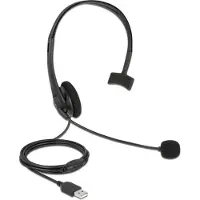 DeLOCK USB Mono Headset mit Lautstärkeregler für PC und Notebook - Ultra-Leicht