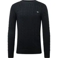 Gant Pullover Cotton Cabel C-Neck Herren Black-XXXL