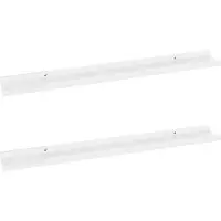 vidaXL vidaXL-Wandregale-2-St-80x9x3-cm-hochglanz-weiß