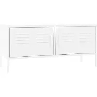 vidaXL TV-Schrank Weiß 105x35x50 cm Stahl