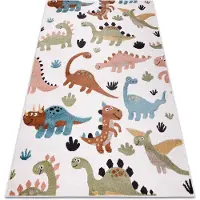 Rugsx Teppich FUN Dino für Kinder, Dinosaurier creme 120x170 cm
