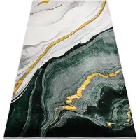 Rugsx Exklusiv EMERALD Teppich 1017 glamour, stilvoll Marmor Flaschengrün / gold 200x290 cm