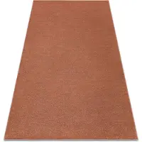 Rugsx Teppich SOFTY glatt, einfarbig Terrakotta 80x150 cm