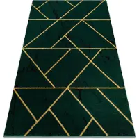 Rugsx Exklusiv EMERALD Teppich 1012 glamour, stilvoll geometrisch Marmor Flaschengrün / gold 120x170 cm