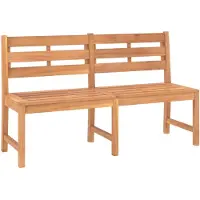 vidaXL Gartenbank 150 cm Massivholz Teak