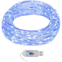 vidaXL LED-Lichterdraht 40 m 400 LED Blau 8 Funktionen