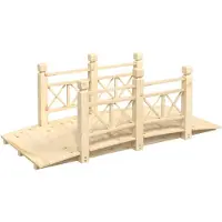 vidaXL Gartenbrücke mit Geländer 150x67x56 cm Massivholz Fichte