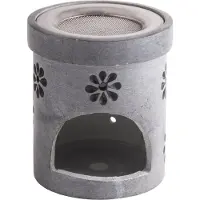 Berk Esoterik Räucherstövchen Edelstahlsieb Zartes Blümlein Berk ST-199 Speckstein
