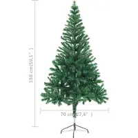 vidaXL Künstlicher Weihnachtsbaum Beleuchtung Kugeln 150cm 380 Zweige