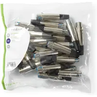 Nedis XLR-Anschluss - Gerade - Buchse - Vernickelt - Lötung - Kabeleingangsdurchmesser: 7.0 mm - Metall - Silber - 25 Stück - Plastikbeutel