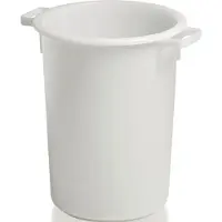 Craemer Kunststoffbehälter rd.50l HD-PE weiß D420xH540mm m.Außengriff - 81081100