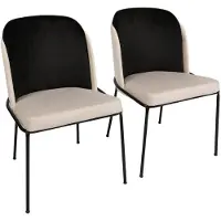 Skye Decor , Dore 145 V2, Stuhlset (2 Stück), Schwarz, 100 % METALL, 54 x 55 x 86 cm