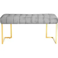 Underbar | Bank Rarity Samt Grijs Fluweel 100x47x48 cm | NADUVI
