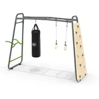 Exit GetSet Monkeybar MB220, Monkey Bar Klettergerüst für Draußen, Spielgerät für Kinder, Grau