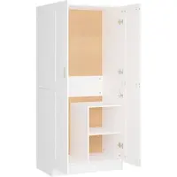 vidaXL Kleiderschrank Weiß 82,5x51,5x180 cm Holzwerkstoff