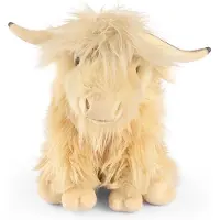 Living Nature Kuscheltier White Highland Cow mit Sound - Plüschtier