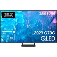 Samsung GQ55Q70CAT, 139,7 cm (55"), 3840 x 2160 Pixel, QLED, Smart-TV, WLAN, Grau, Titan