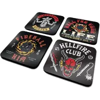 Pyramid STRANGER THINGS 4 - Hellfire Club - Pack de 4 Dessous de Verre