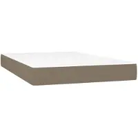 vidaXL Taschenfederkernmatratze Mittel Taupe 120x200x20 cm Stoff