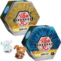 Spin Master Bakugan Baku-Tin, Metall-Aufbewahrungsbox mit 2 Überraschungs- Bällen, unterschiedliche Varianten