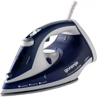 Gorenje Bügeleisen SIH2200BLC, Dampfbügeleisen, Keramik-Bügelsohle, 2,5 m, 90 g/min, Blau, 30 g/min