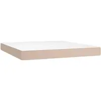 vidaXL Taschenfederkernmatratze Mittel Cappuccino 160x200x20 cm Kunstleder