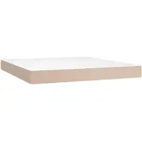 vidaXL Taschenfederkernmatratze Mittel Cappuccino 180x200x20 cm Kunstleder