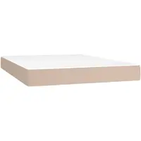 vidaXL Taschenfederkernmatratze Mittel Cappuccino 140x200x20 cm Kunstleder