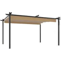 vidaXL Pavillon mit Ausziehbarem Dach 4x3 m Taupe